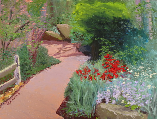 image of painting "Spring in Suburbia"